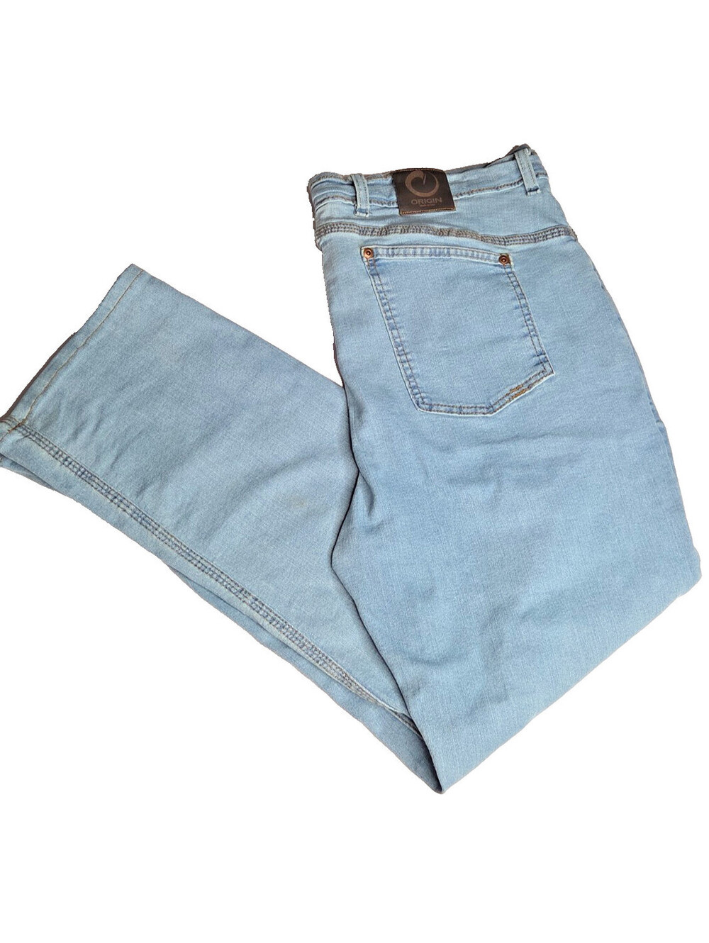 Origin Delta 68 D68 Jeans Mens 38x29 Legit Fit Light Wash Stretch Made USA